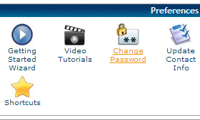 Change password for cPanel step 1